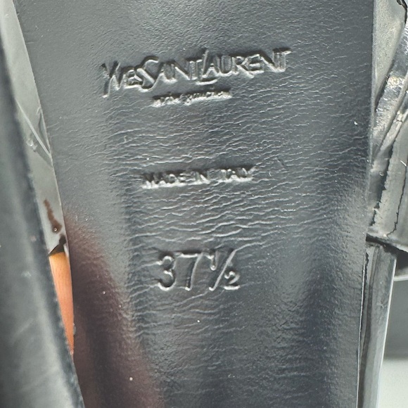 YSL TRIBUTE PUMPS BLACK 37.5 PATENT LEATHER - Picture 5 of 5